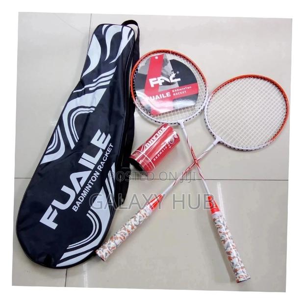 Badminton Racket, Pair Of 2 Pieces Shuttlecocks And A Bag