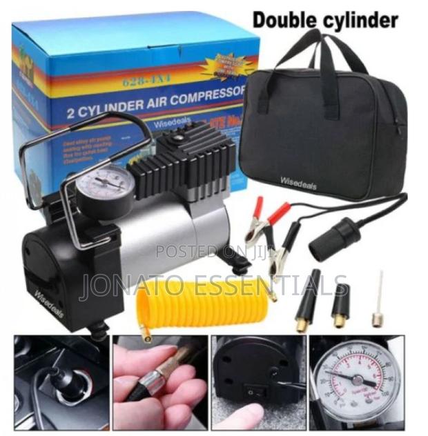 2 Cylinder Emergency Car Tyre Air Inflator Pump, Compressor.