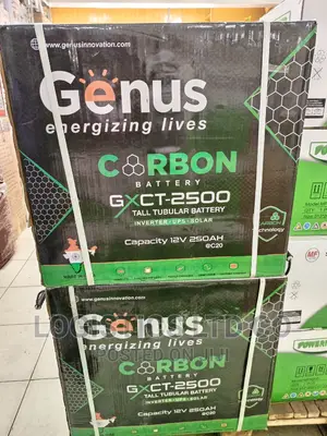 Carbon 250ah / 12V - GXCT-2500 Genus Tall Tubular Battery