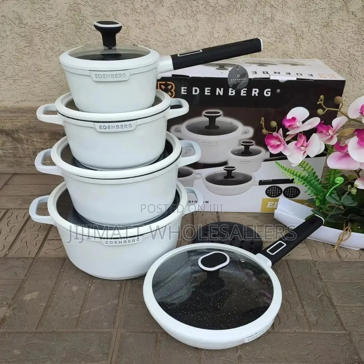 EDENBERG EB-5646 Cookware Set,Granite Cooking Pots