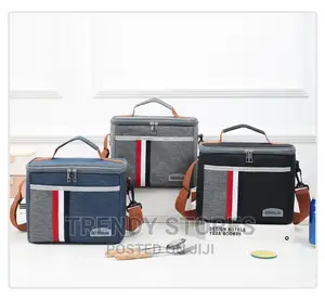 Denim-Oxford Insulated Lunch Bag
