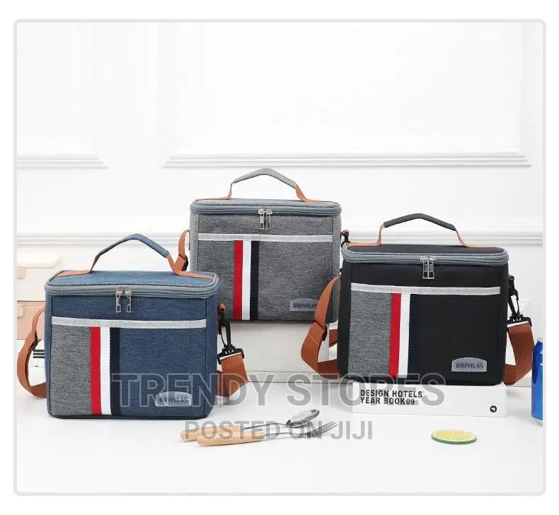 Denim-Oxford Insulated Lunch Bag