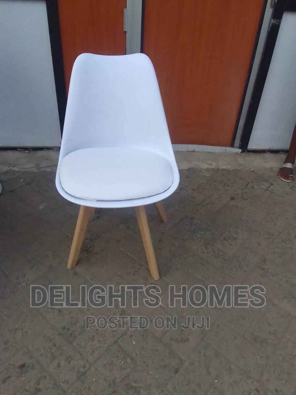 Padded White Eames Chairs