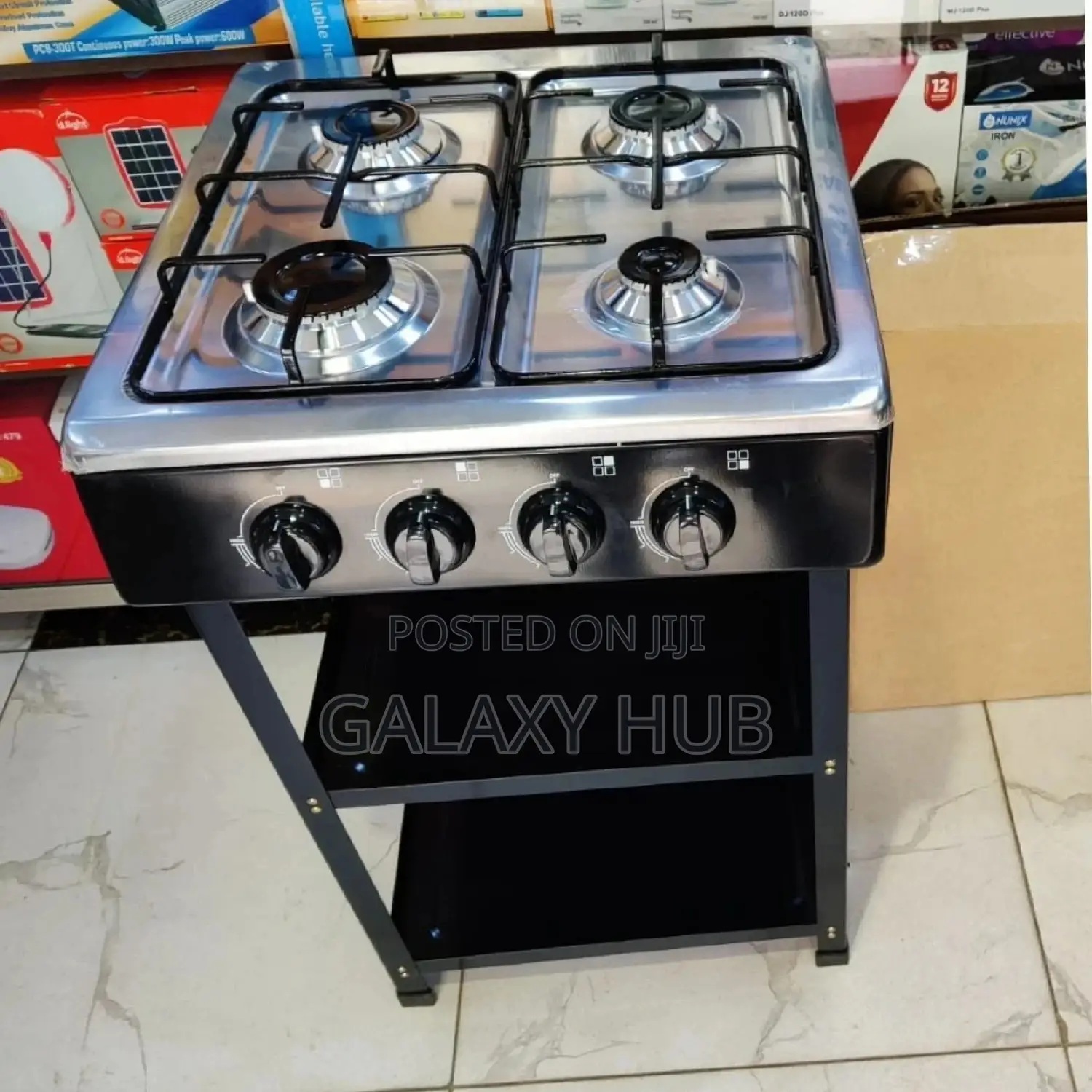 4 Gas Burner With Shelves Now