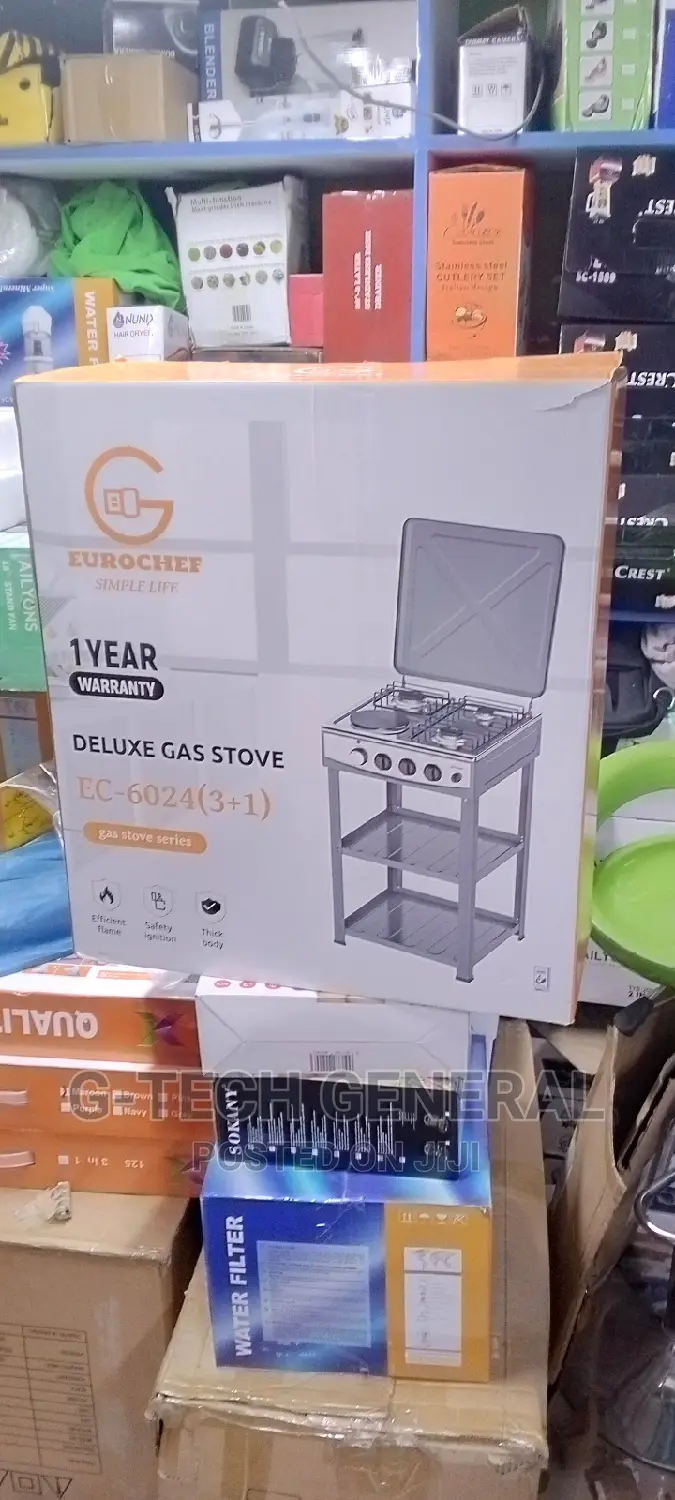 Eurochef 3gas 1electric 50*55 Cooker With Shelves