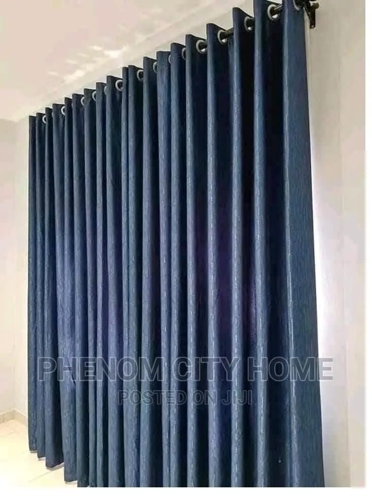 Navy Blue Linen Curtains