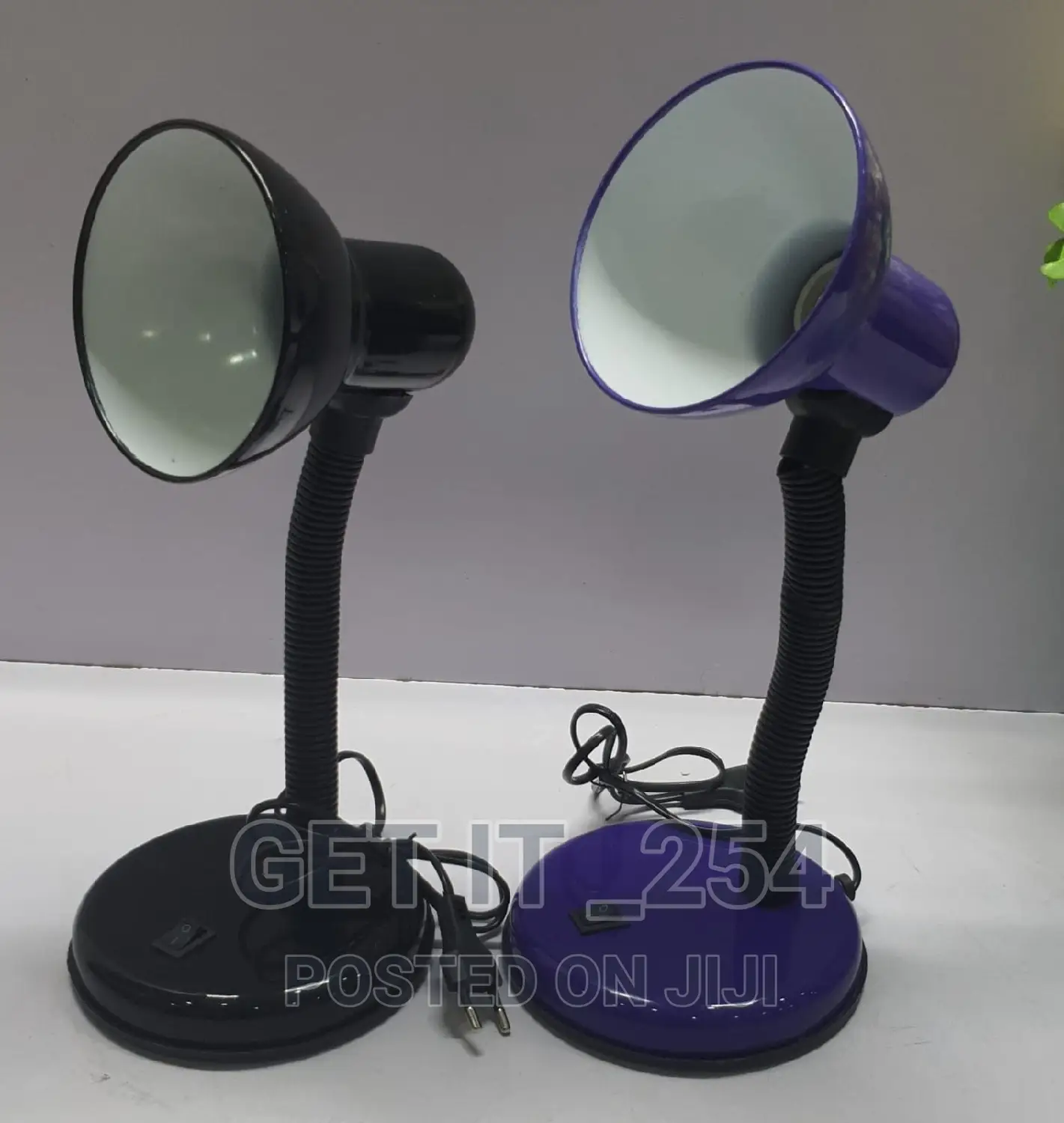 Bedside Lamp Available in Purple and Black Bulb Included