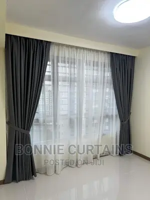 Grey Dark and White Sheers for Guests Rooms