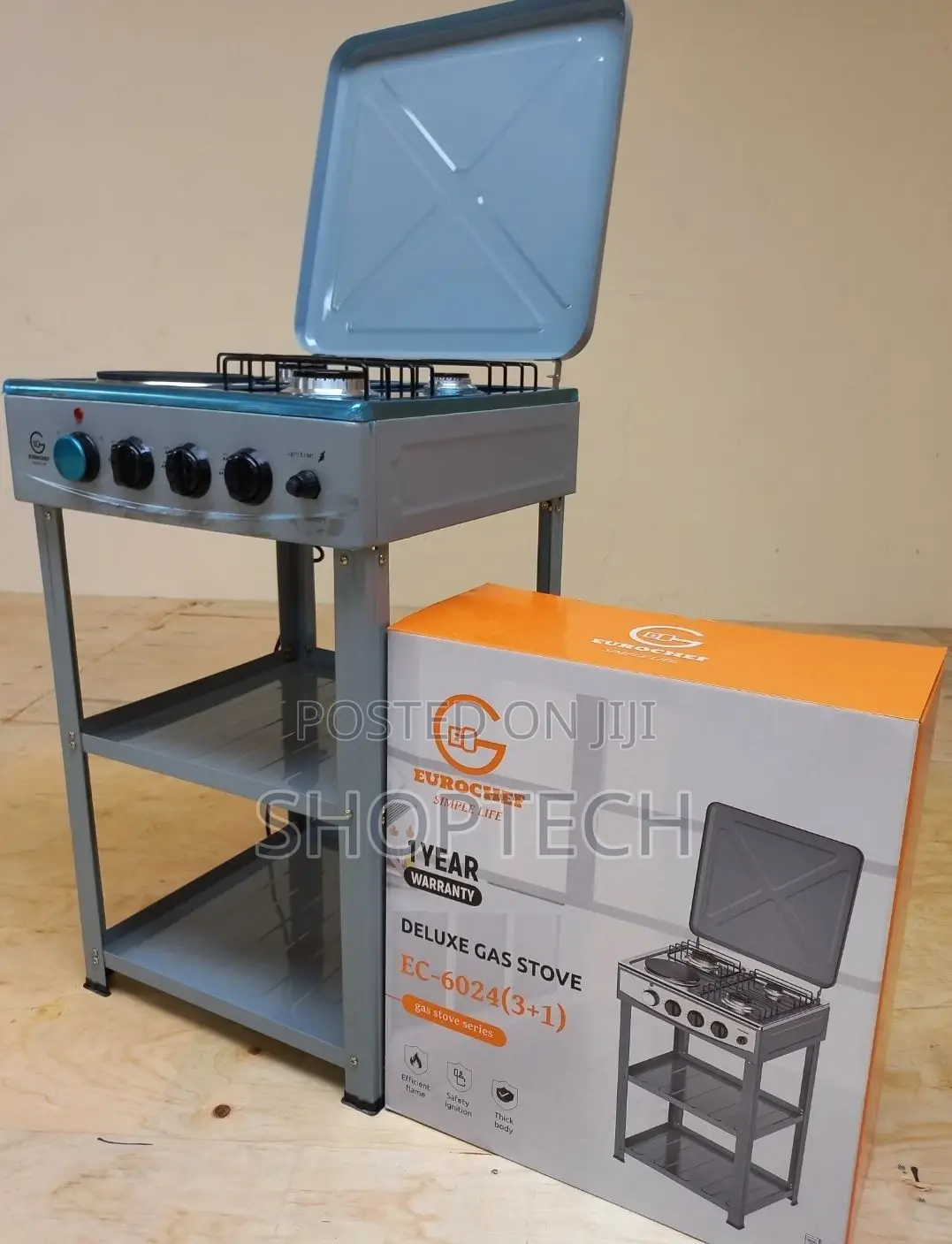 Eurochef 3+1 Cooker With Shelves