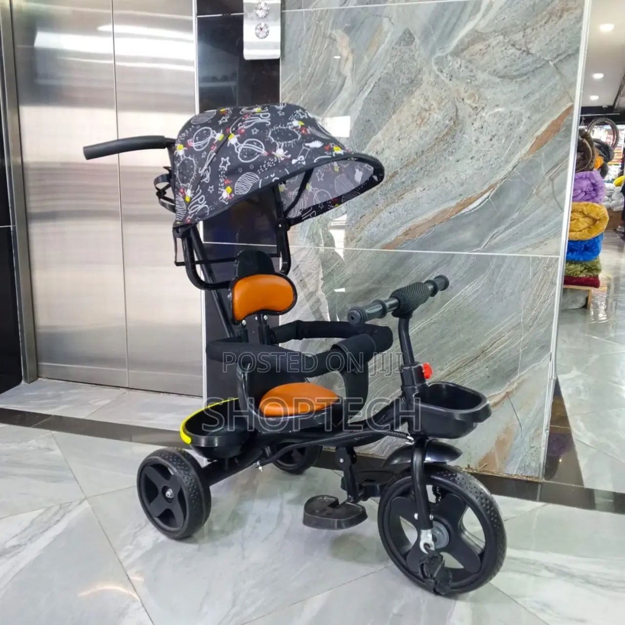 Push Tricycle With Printed Canopy