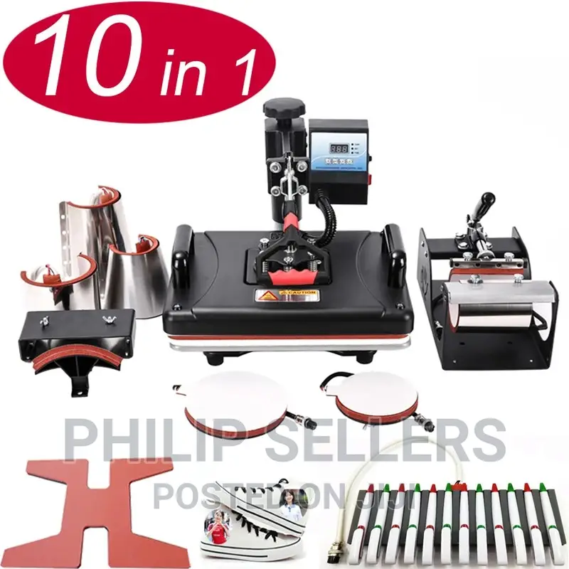 10 in 1 Combo Heat Press Machine Combo Sublimation Good Qual
