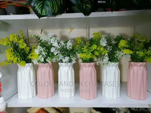 Plastic Vase and Flowers