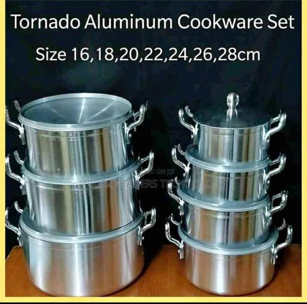 Tornado Stainless Alluminium Sufuria 14pc Cookwares