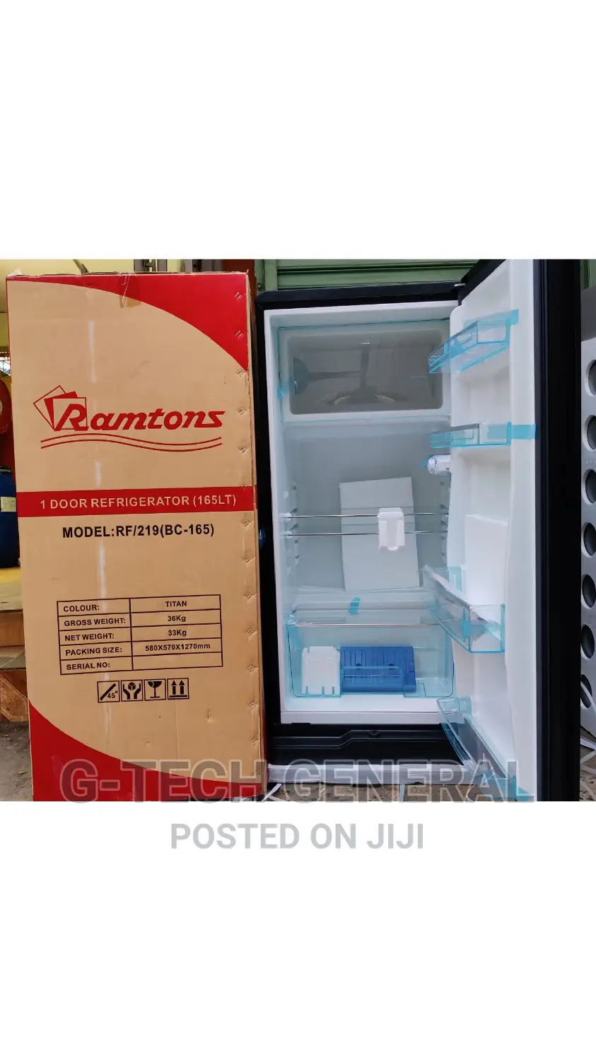 Ramtons 165l Single Door Dark Silver Refrigerator