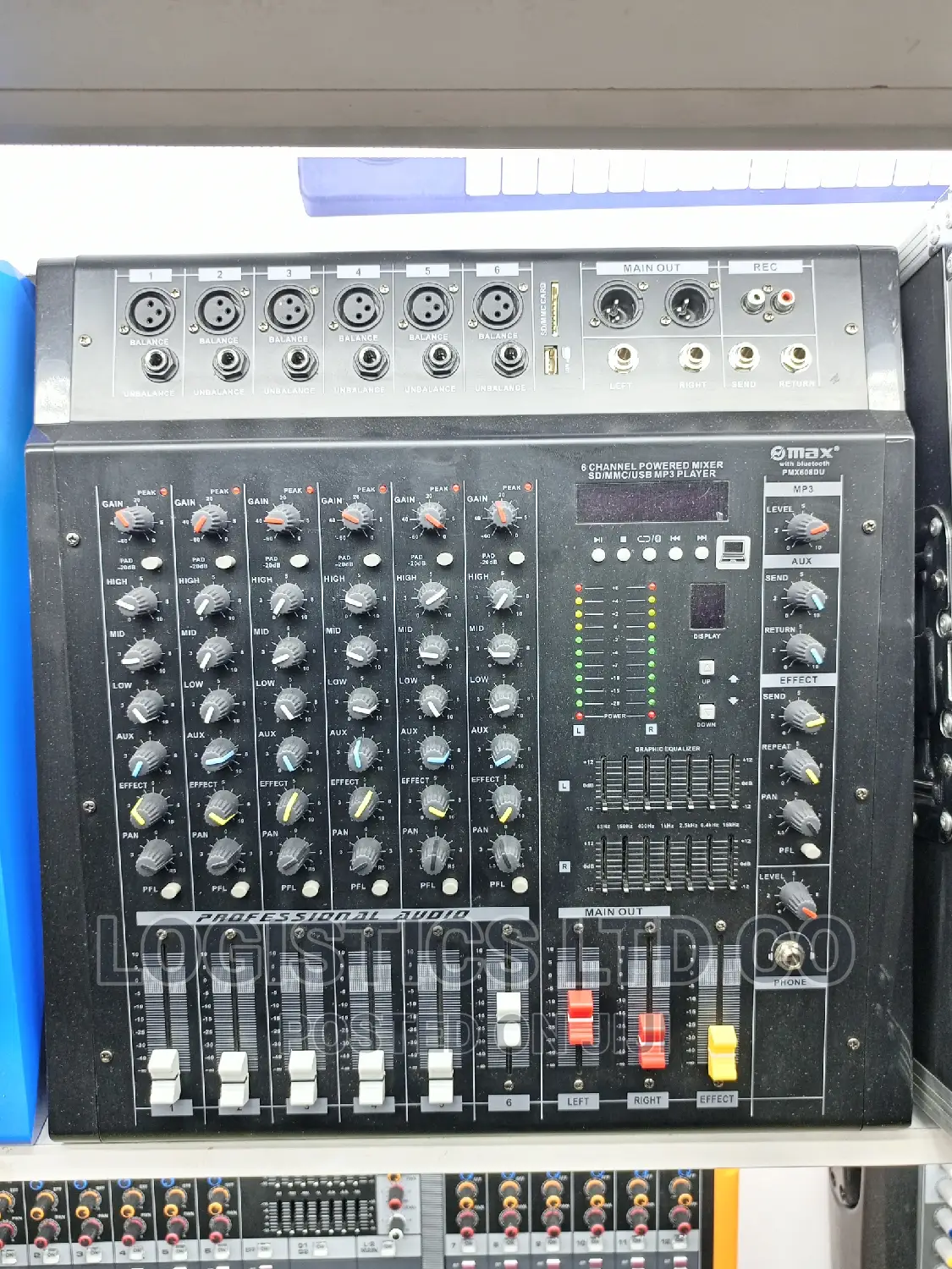 Omax Audio Powered Mixer, 6channel With Bluetooth and USB