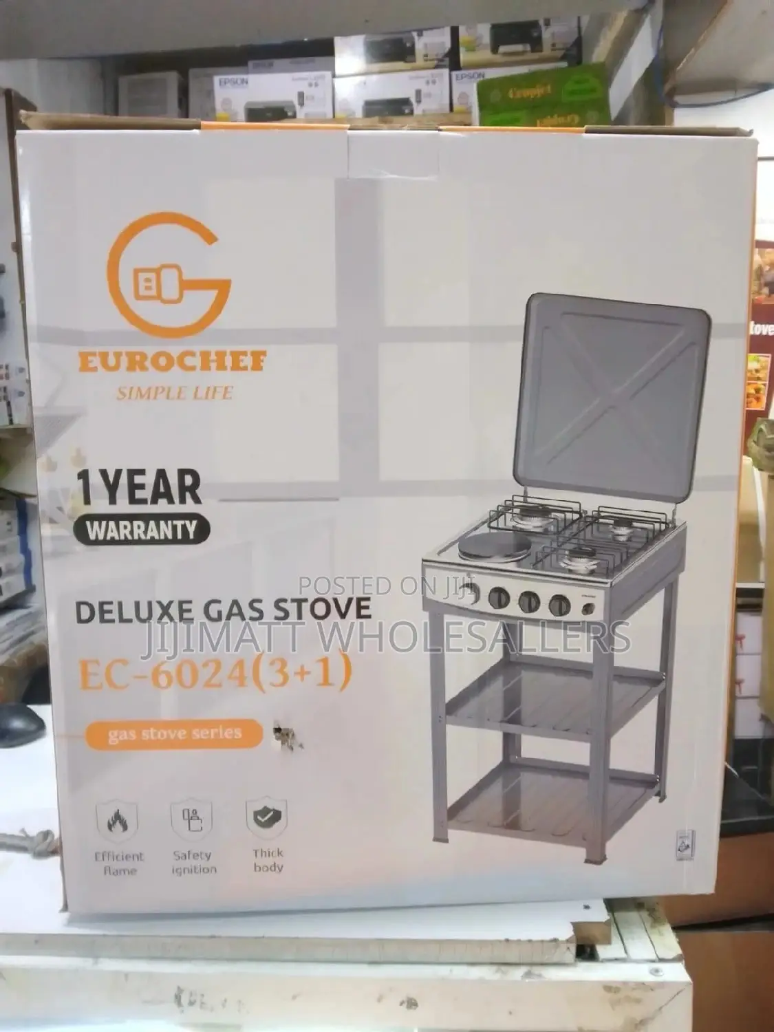 Eurochef 3+1 Cooker With Shelves Available