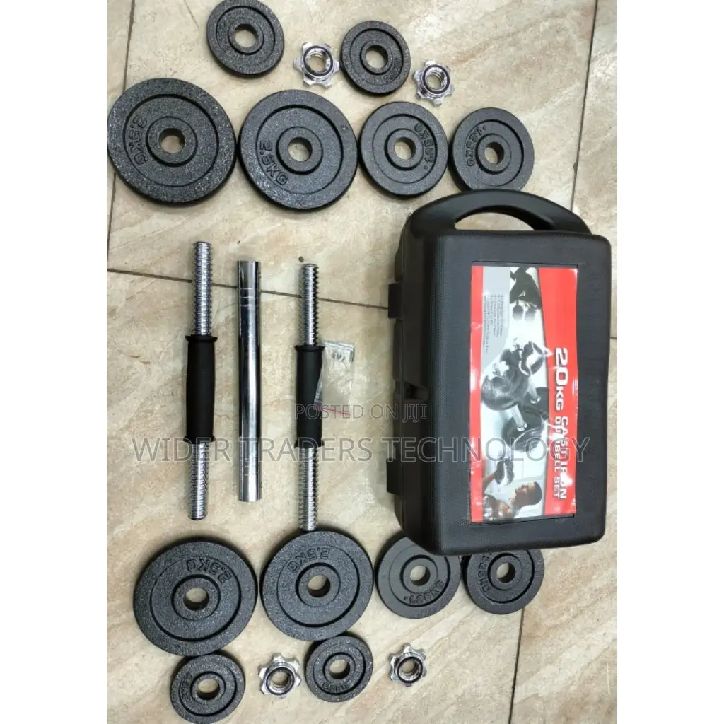 Adjustable Chrome Dumbbells Set With Carry Case Sets 20kg