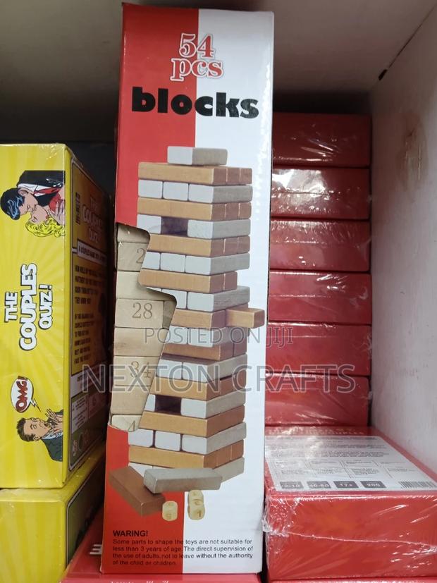 Jenga Jenga Big Game, Jenga 54 PCS Jenga Wood Block Game