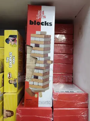 Jenga Jenga Big Game, Jenga 54 PCS Jenga Wood Block Game