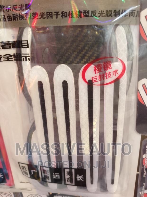 All 4pcs White Reflective Door/ Handle Stickers - main view