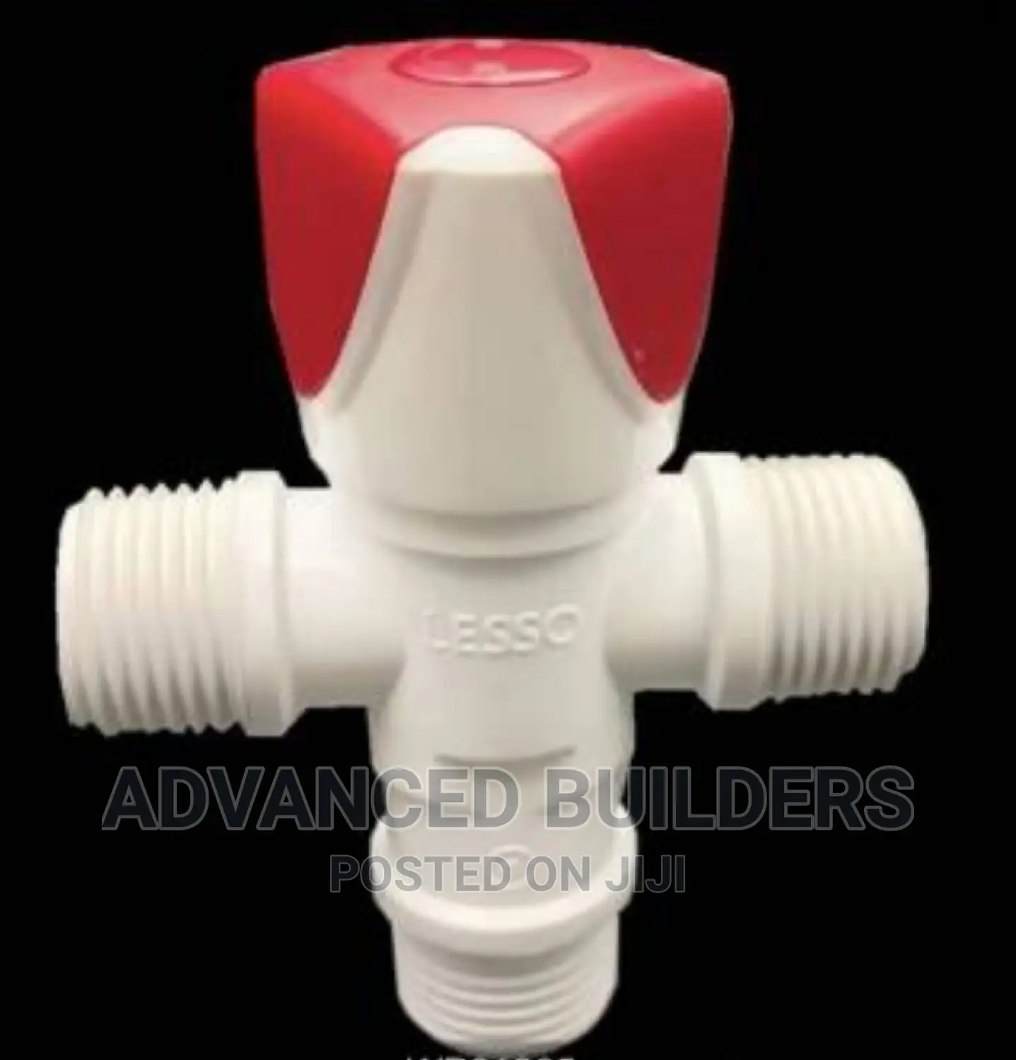 PVC Angle Valve Double Outlet 1/2 Inch X 1/2 Inch
