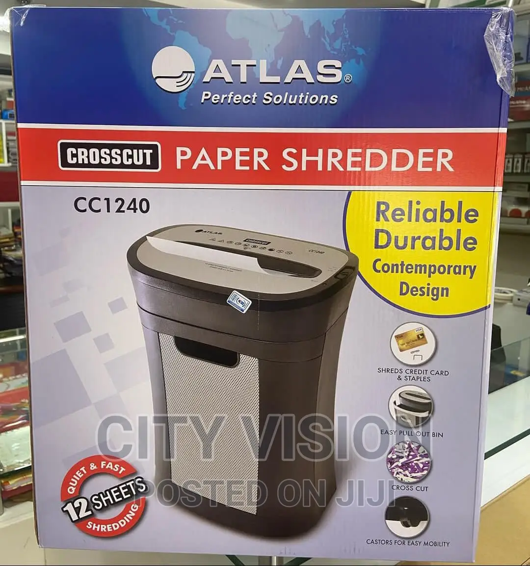 Atlas Shredder Cc1240 12sheets Cross Cut ! Cc1240 Shredder,