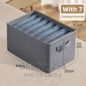 9 Grid Jeans Organizer 
Colour : Grey
Material :