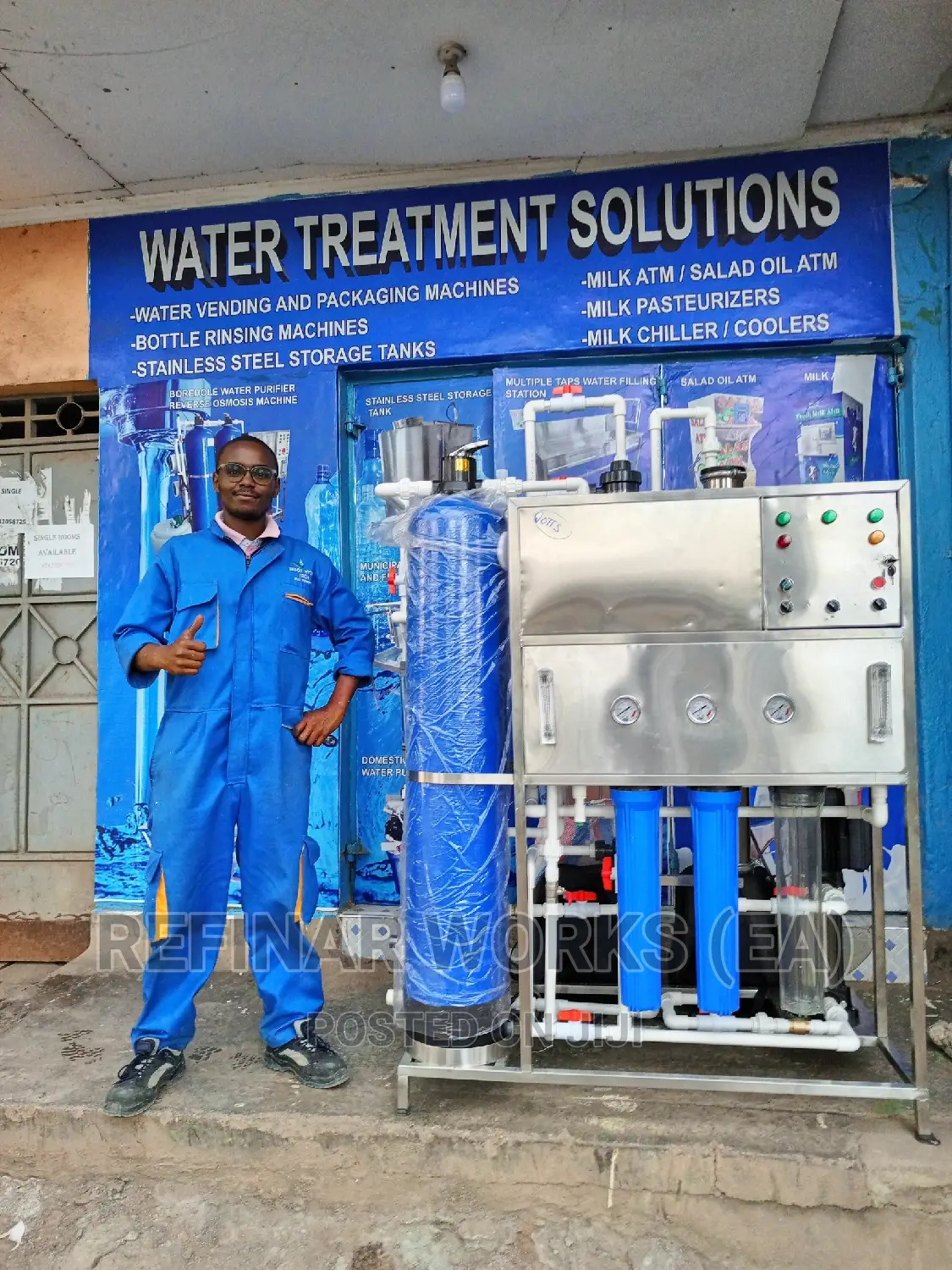 125 Liters Per Hour Water Treatment Reverse Osmosis Unit