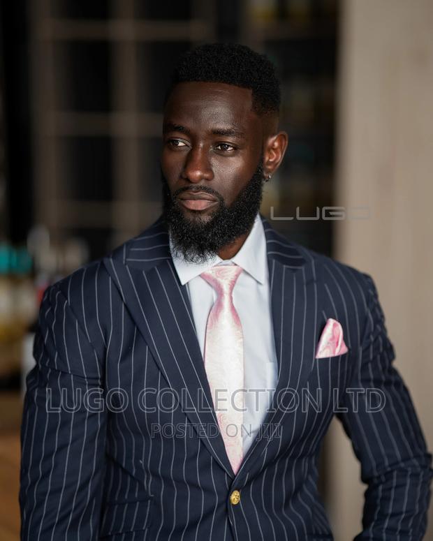 Pinstripe Black Suit - main view