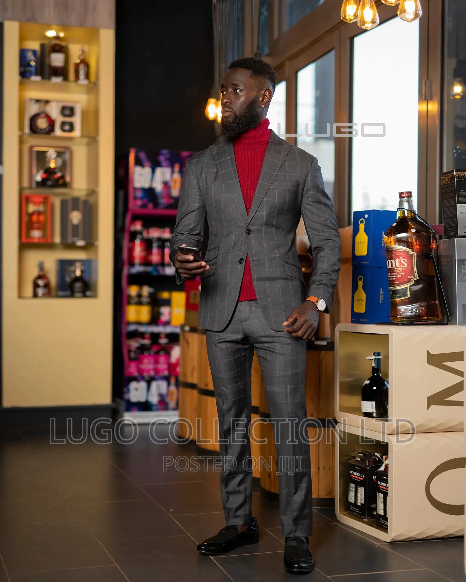 Checked Slim Fit Suits