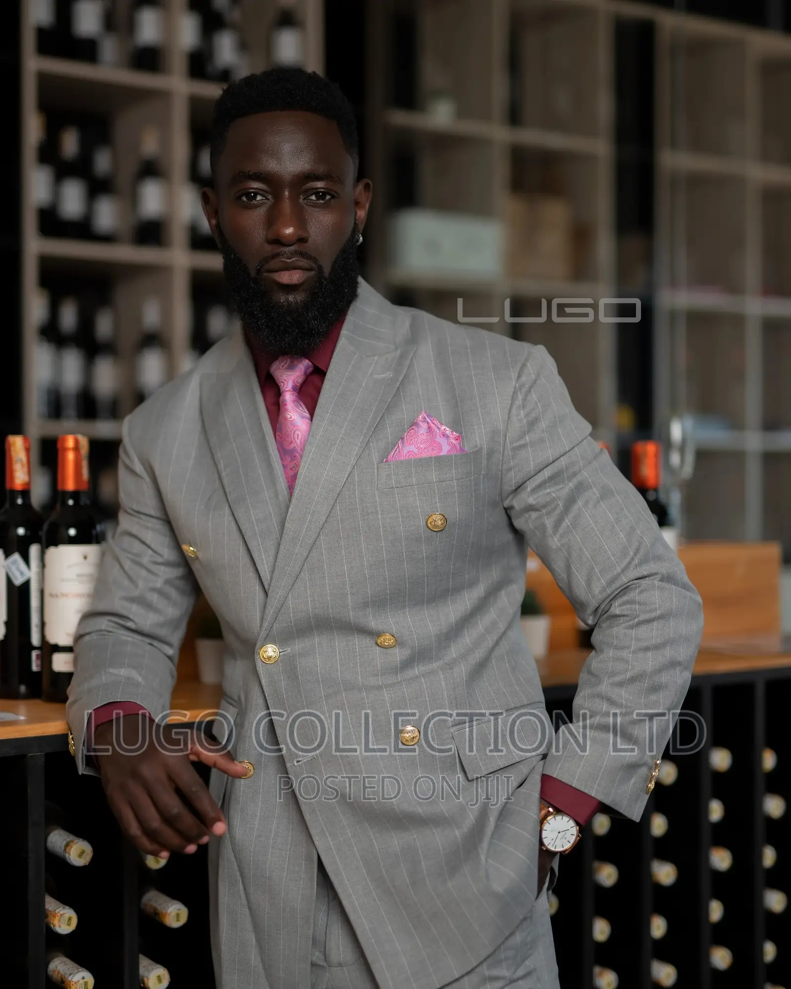 Double Breast Pinstripe Suit