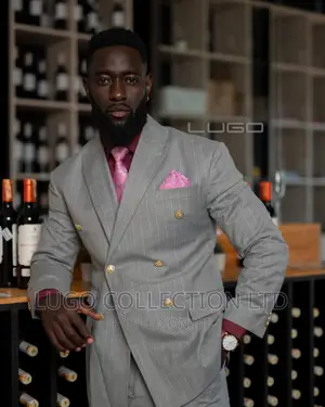 Double Breast Pinstripe Suit