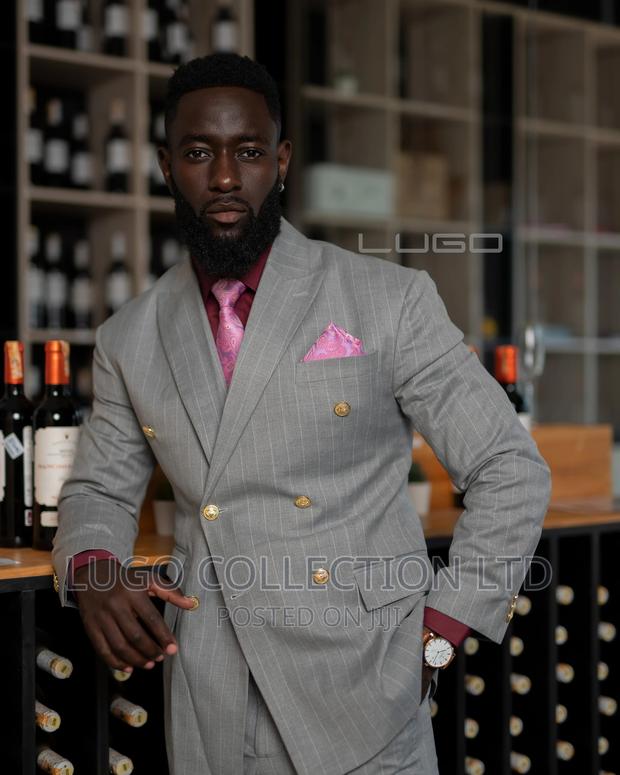Double Breast Pinstripe Suit - thumbnail 3