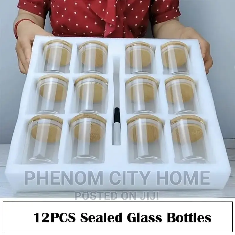 12 PCS Glass Spice Jars