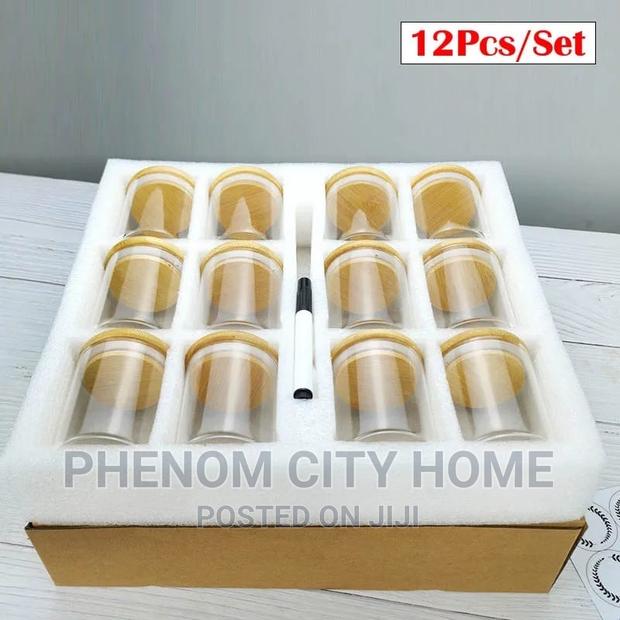 12 PCS Glass Spice Jars - thumbnail 3