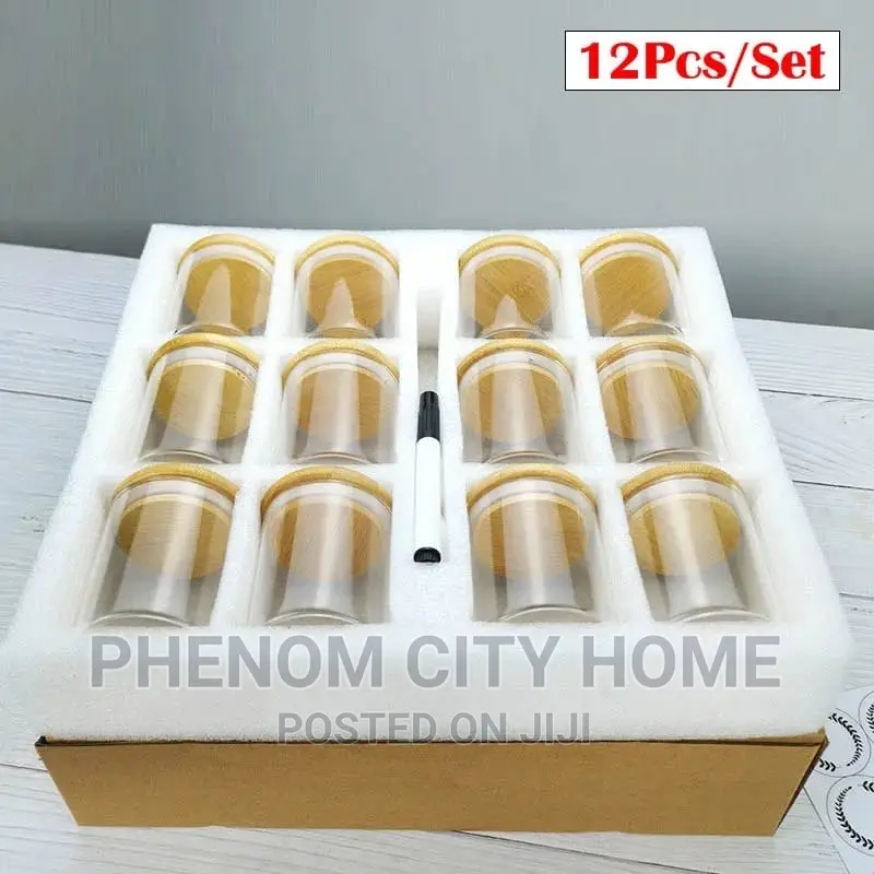 12 PCS Glass Spice Jars
