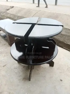 Round Coffee Table With Four Stools
