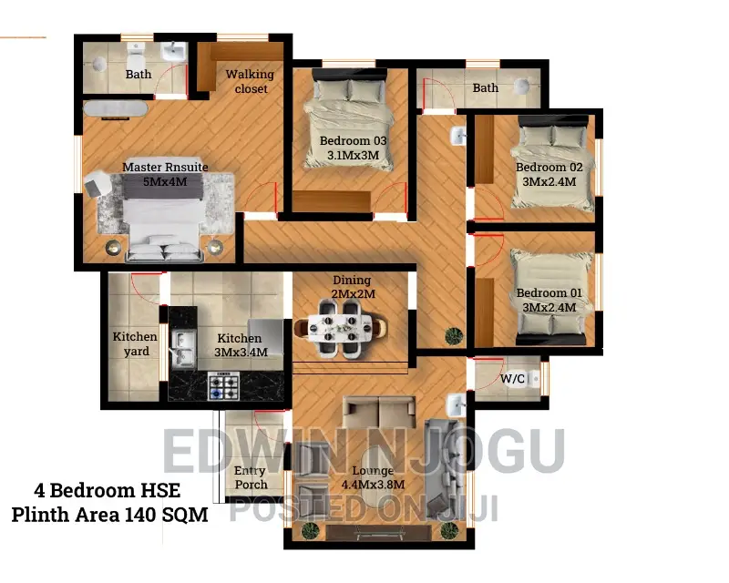 4bdrm Bungalow in Merisho, Nkoroi for rent