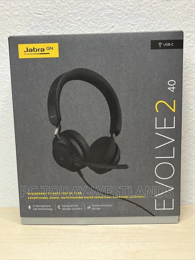 Jabra Evolve2 40 Stereo Wired on-Ear Headset Black USB-C - thumbnail 3