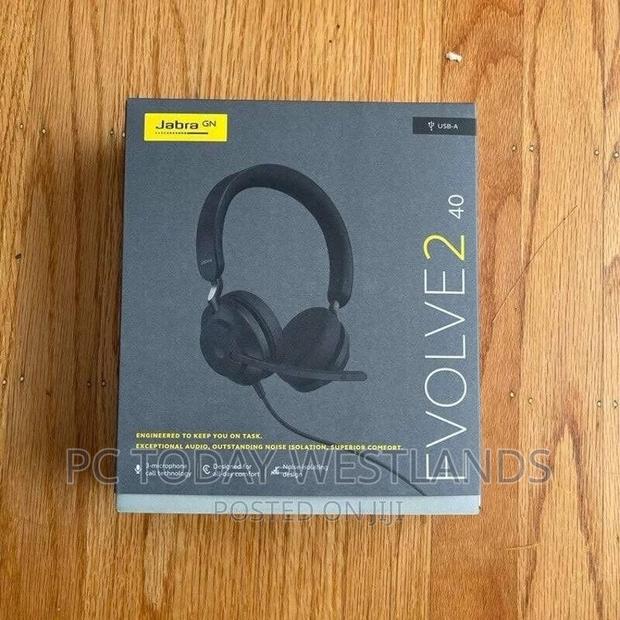 Jabra Evolve2 40 Stereo Wired on-Ear Headset Black USB-C - thumbnail 5