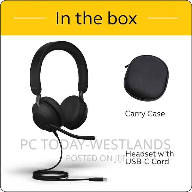 Jabra Evolve2 40 Stereo Wired on-Ear Headset Black USB-C - thumbnail 7