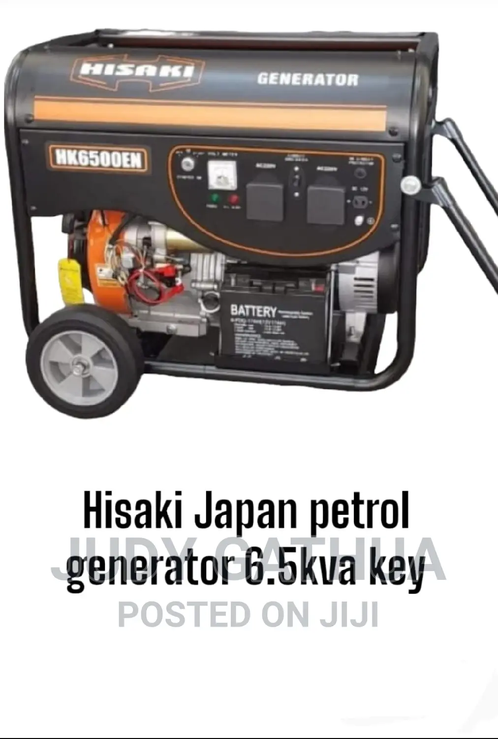 Generator Movable With Wheels 6.5kva