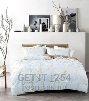 Luxury Gold Marble Texture Foil Style Duvet Cover