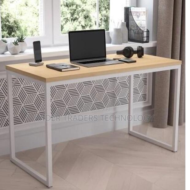 Olympus 1.2m Office Desk Workstation Withe White Metal Frame - main view