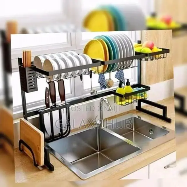 Over the Sink Dish Drainer, Stainless Steel, 85cm Width