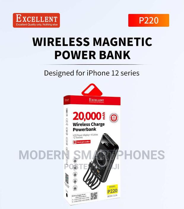 WIRELESS POWERBANK 20,000 Mah With Inbuilt Cables - thumbnail 2