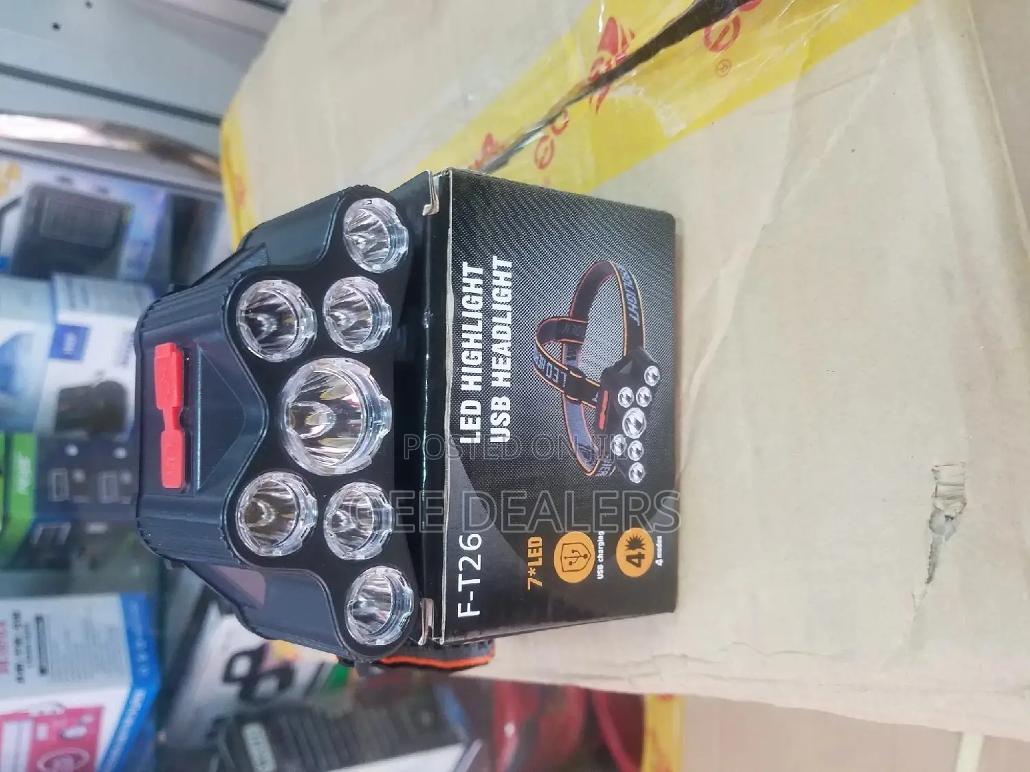 7 LED USB Rechargeable Headlights/Lamp