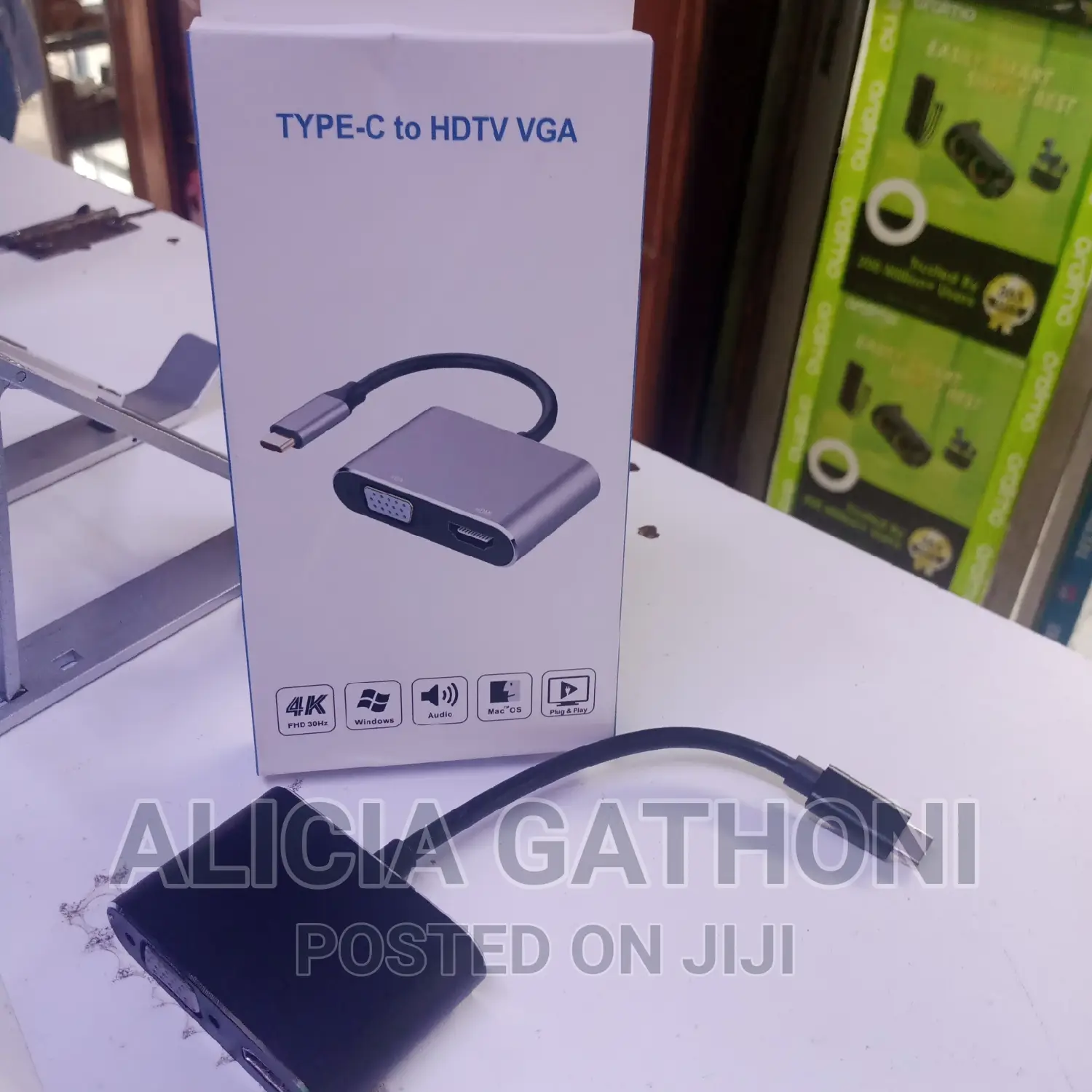 Type C to HDMI and VGA Adapter Plug Play