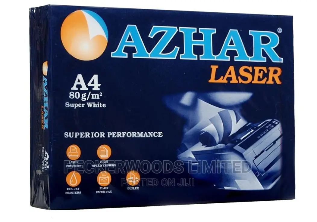 Azhar Laser Super Printing and Copy Paper (80g) Pack of 5