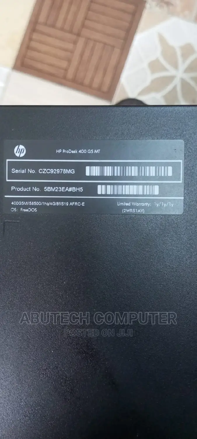 Desktop Computer HP ProDesk 400 G5 8GB Intel Core I5 HDD 1T
